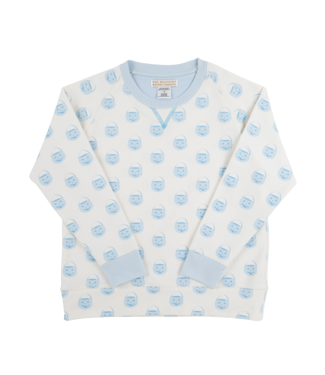 Beaufort Bonnet Vintage Prep Pumpkin/Blue Cassidy Comfy Crewneck
