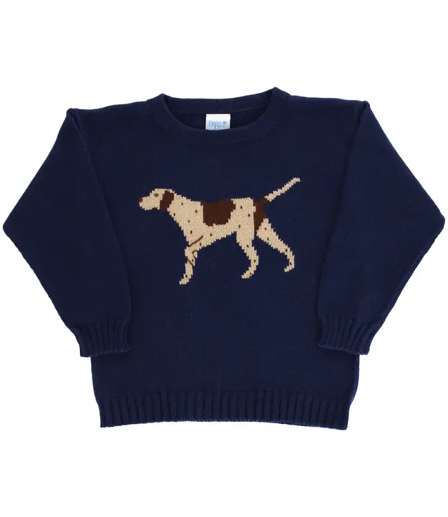 Bailey Boys Navy Crewneck Pointer Sweater