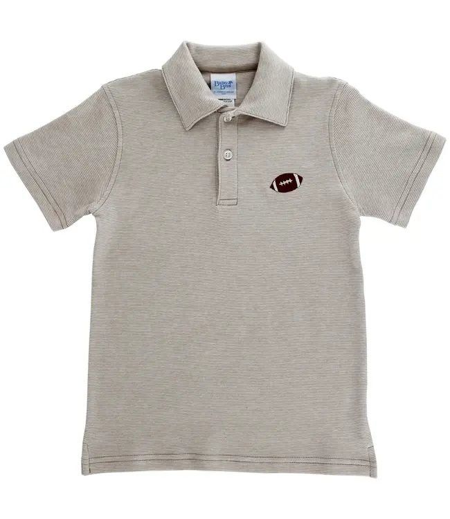 Bailey Boys Embroidered Stripe Knit Football Polo