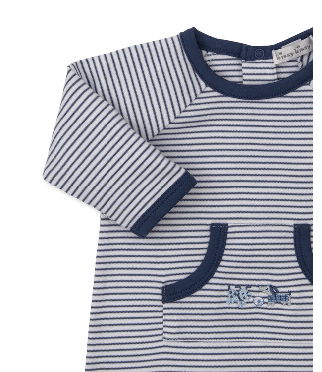 Kissy Kissy Blue Puppy Park Fun Playsuit