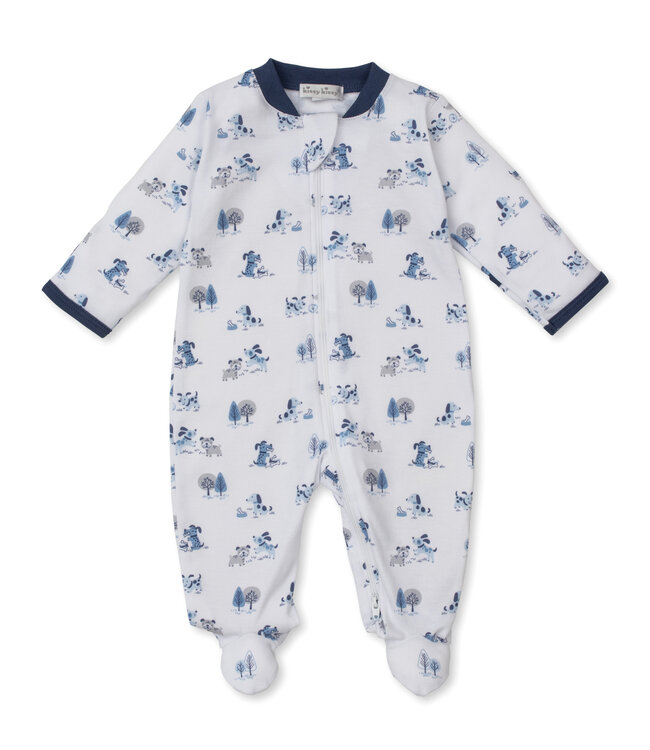 Kissy Kissy Blue Puppy Park Fun Footie w/Zip