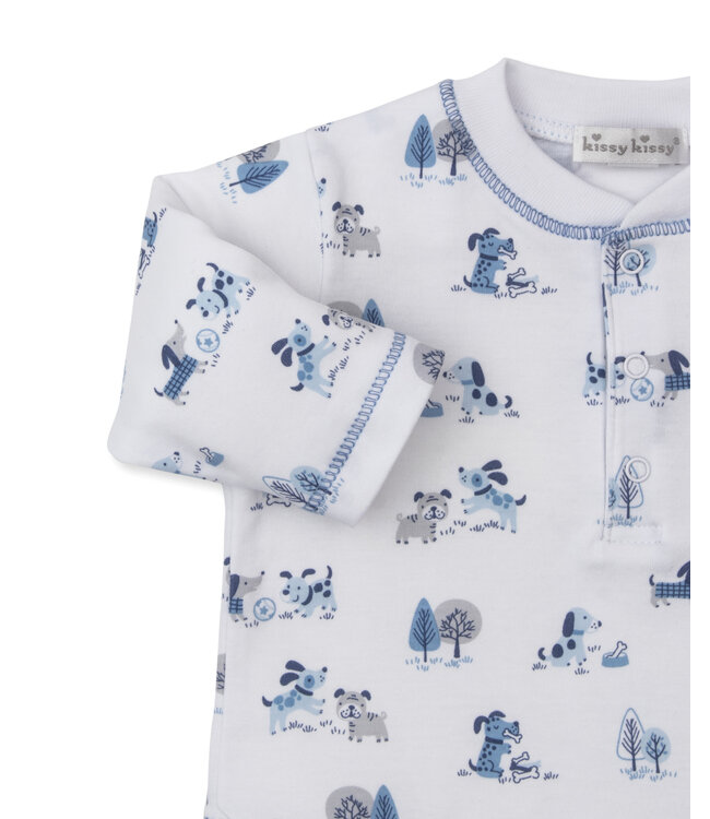 Kissy Kissy Blue Puppy Park Fun Pant Set