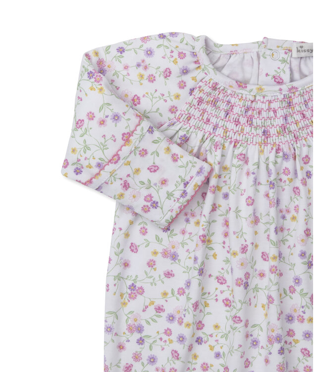 Kissy Kissy Autumn Gardens Smocked Footie