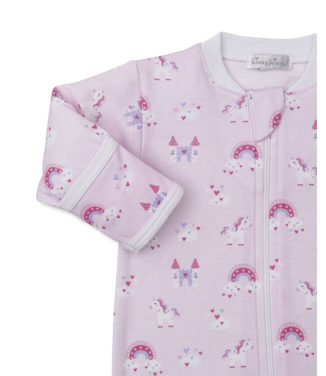 Kissy Kissy Pink Unicorn Dreamland Footie w/Zip