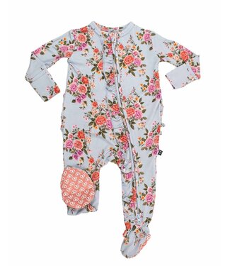 LEV baby Quinn Ruffled Zip Footie