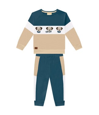 Milon Blue/Tan Dog Pant Set