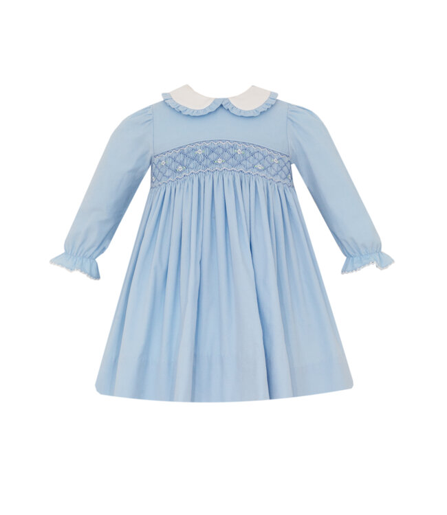 Petit Bebe Blue Corduroy Tiffany L/S Dress