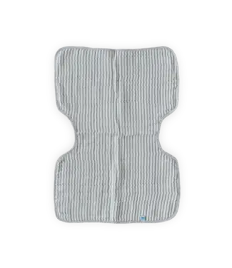 Little Unicorn Cotton Muslin Burp Cloth Grey Stripe