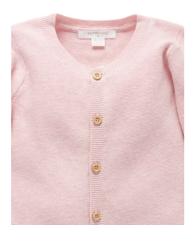 purebaby Pink Textured Cardigan