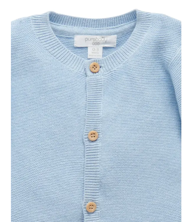 purebaby Blue Textured Cardigan
