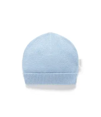 purebaby Blue Textured Beanie