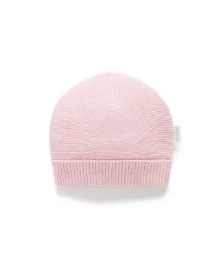 purebaby Pink Textured Beanie