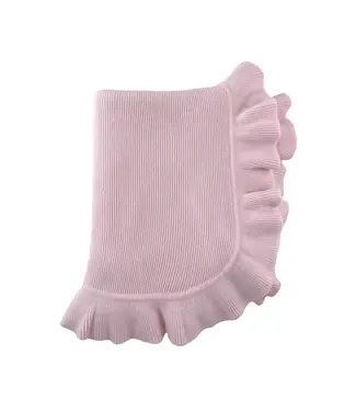 A Soft Idea Ruffle Edge Knitted Blanket