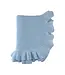 A Soft Idea Ruffle Knitted Blanket Blue