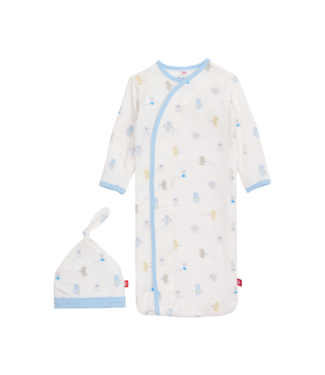 Magnificent Baby Blue Baby Beats Modal Gown & Hat