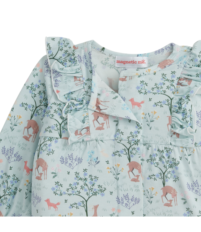 Magnificent Baby Love You Deerly Modal Ruffle Romper