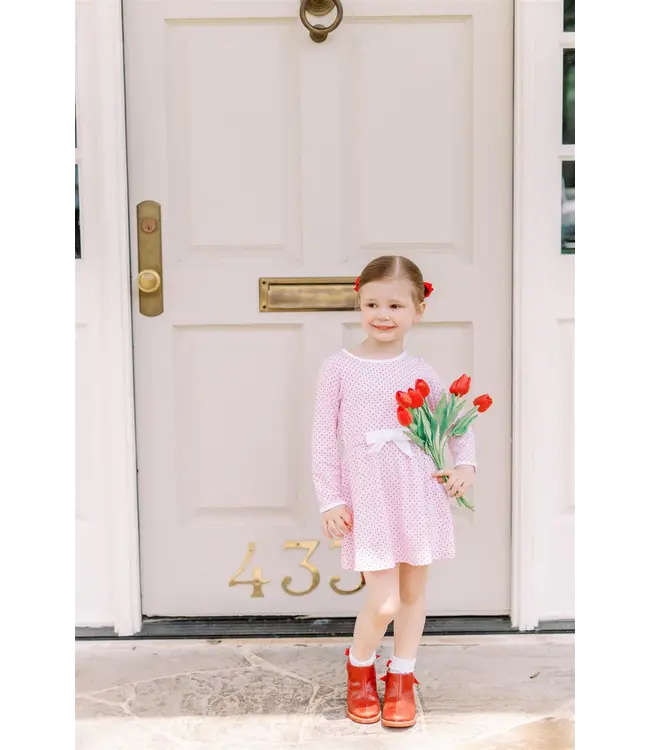 the proper peony Pink/Red Polka Dot Waist Dress