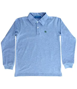 Bailey Boys Heathered Blue L/S Polo