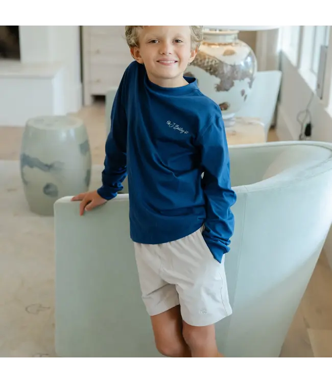 Bailey Boys Pointers on Navy L/S Tee