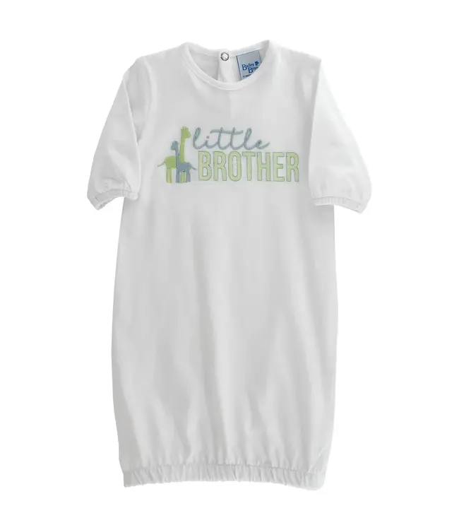Bailey Boys White Knit Little Brother Gown