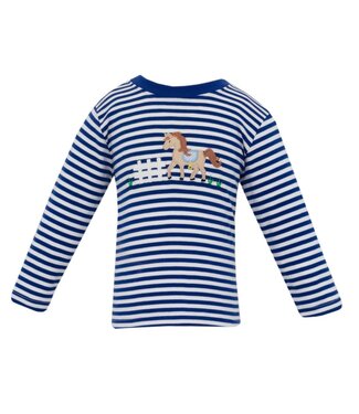 Claire & Charlie Royal Blue Stripe Ride Away T-Shirt