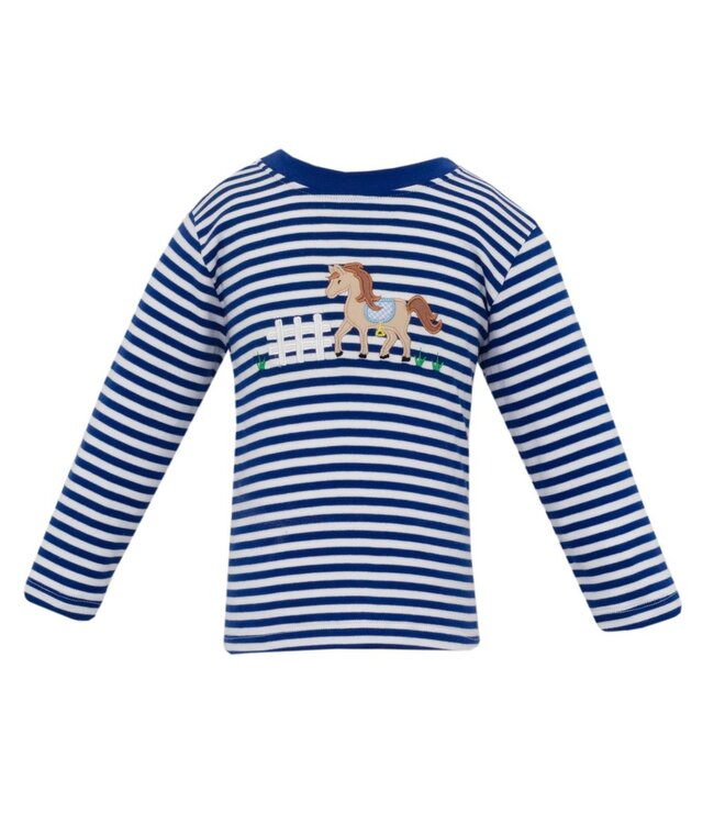 Claire & Charlie Royal Blue Stripe Ride Away T-Shirt