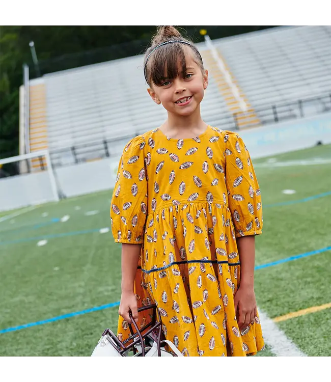 Pink Chicken Flying Footballs Maribelle Dress