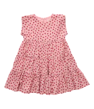 Pink Chicken Pink Tiny Roses Peachy Dress