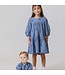 Pink Chicken Blue Blossom Embroidery Fiona Dress