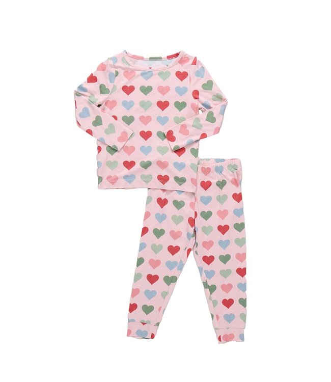 Pink Chicken Pink Small Hearts Bamboo PJ Set