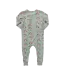 Pink Chicken Green Flying Footballs Bamboo Romper