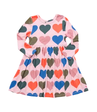 Pink Chicken Pink Oversized Hearts Bamboo Steph Dress