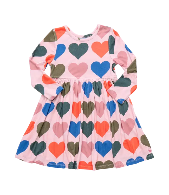 Pink Chicken Pink Oversized Hearts Bamboo Steph Dress