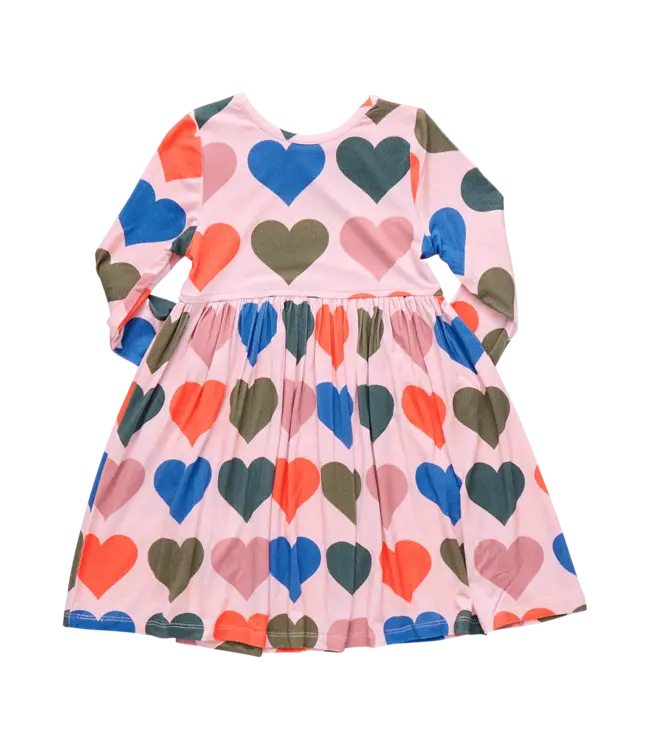Pink Chicken Pink Oversized Hearts Bamboo Steph Dress