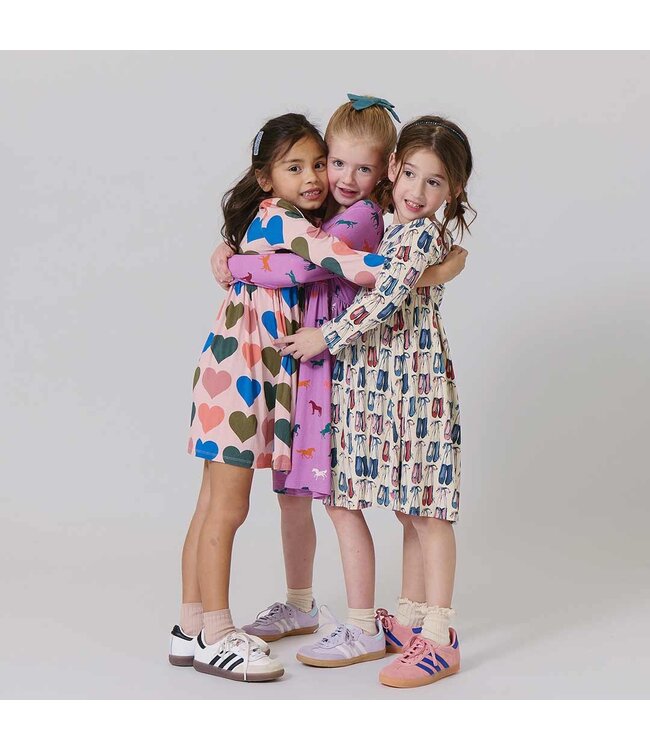 Pink Chicken Pink Oversized Hearts Bamboo Steph Dress