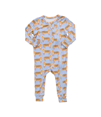 Pink Chicken Tigers Bamboo Romper