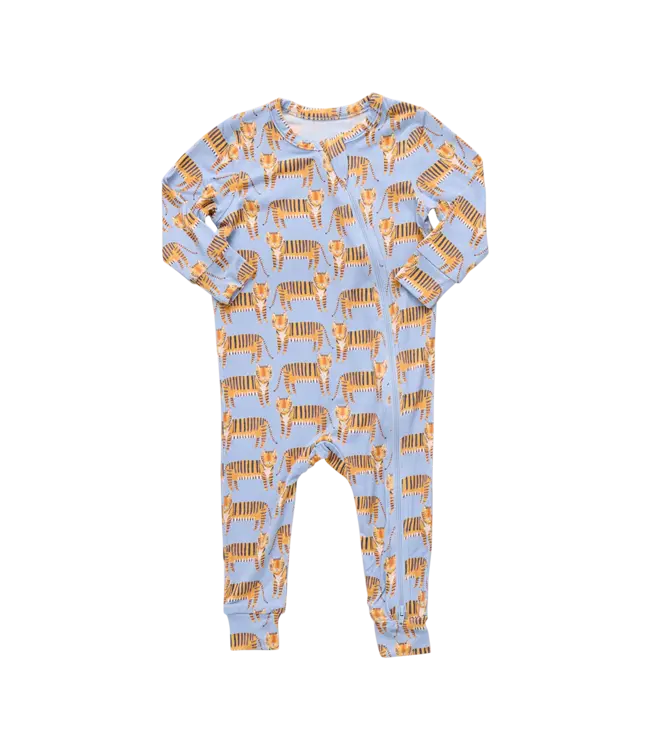 Pink Chicken Tigers Bamboo Romper