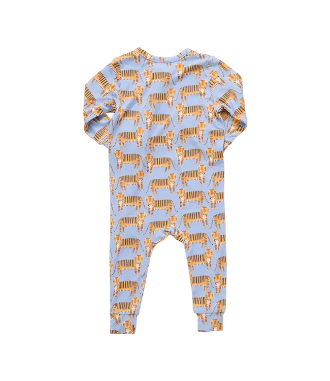 Pink Chicken Tigers Bamboo Romper