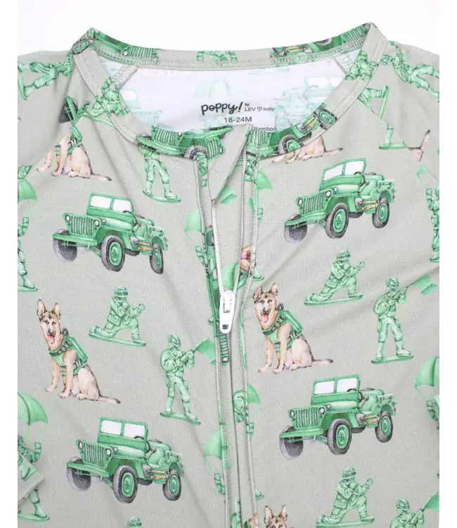 LEV baby Major Poppy Convertible Romper