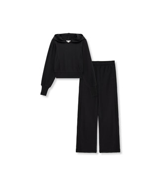 Habitual Black Pullover Hoodie Pant Set