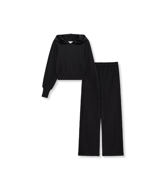 Habitual Black Pullover Hoodie Pant Set