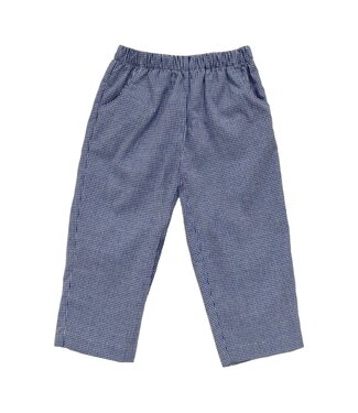vive la fete Navy Gingham Pull on Pant w/Pockets