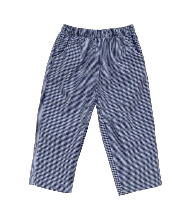 vive la fete Navy Gingham Pull on Pant w/Pockets