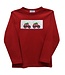 vive la fete Red Knit Christmas Car Smocked L/S Boys T-Shirt