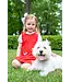 Florence Eiseman Pique Knit Jumper w/ Girl Walking Dog