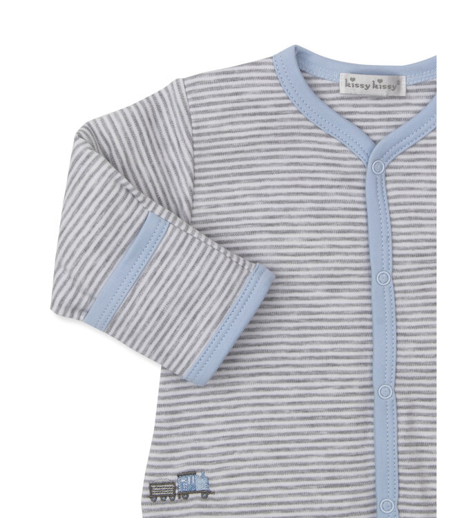 Kissy Kissy Grey Roundabout Railroad Footie