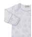 Blue Cheerful Good Night Footed PJ Set