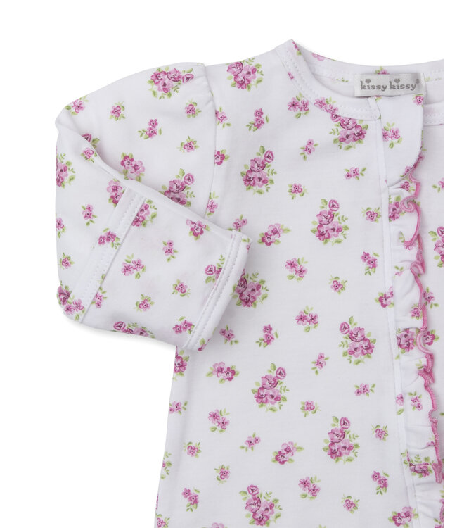 Kissy Kissy Pink Roses and Bloom Footie w/Zip