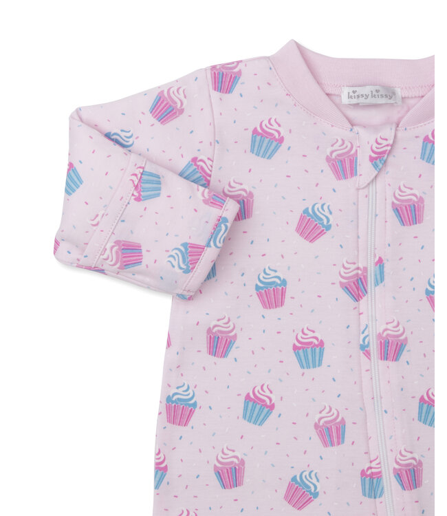 Kissy Kissy PJs Cupcake Party Footie w/Zipper