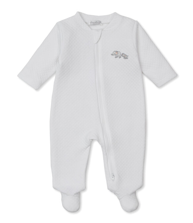 Kissy Kissy Elephant Esprit Jacquard Footie w/Zip